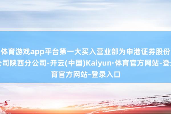 体育游戏app平台第一大买入营业部为申港证券股份有限公司陕西分公司-开云(中国)Kaiyun·体育官方网站-登录入口