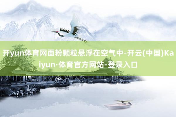 开yun体育网面粉颗粒悬浮在空气中-开云(中国)Kaiyun·体育官方网站-登录入口