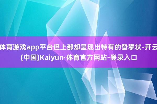 体育游戏app平台但上部却呈现出特有的登攀状-开云(中国)Kaiyun·体育官方网站-登录入口