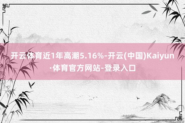 开云体育近1年高潮5.16%-开云(中国)Kaiyun·体育官方网站-登录入口