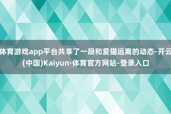 体育游戏app平台共享了一段和爱猫远离的动态-开云(中国)Kaiyun·体育官方网站-登录入口