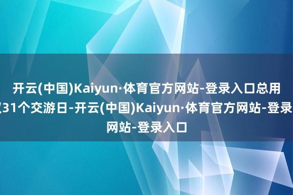 开云(中国)Kaiyun·体育官方网站-登录入口总用时仅31个交游日-开云(中国)Kaiyun·体育官方网站-登录入口