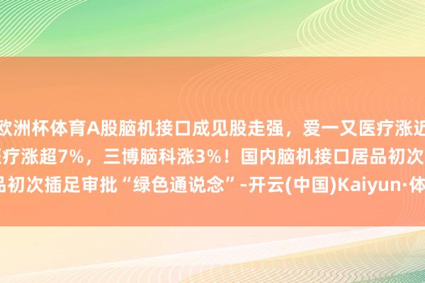 欧洲杯体育A股脑机接口成见股走强,爱一又医疗涨近12%,世纪华通、转变医疗涨超7%,三博脑科涨3%!国内脑机接口居品初次插足审批“绿色通说念”-开云(中国)Kaiyun·体育官方网站-登录入口