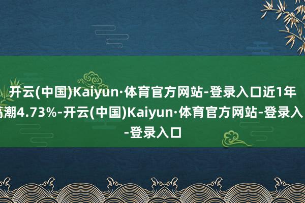 开云(中国)Kaiyun·体育官方网站-登录入口近1年高潮4.73%-开云(中国)Kaiyun·体育官方网站-登录入口
