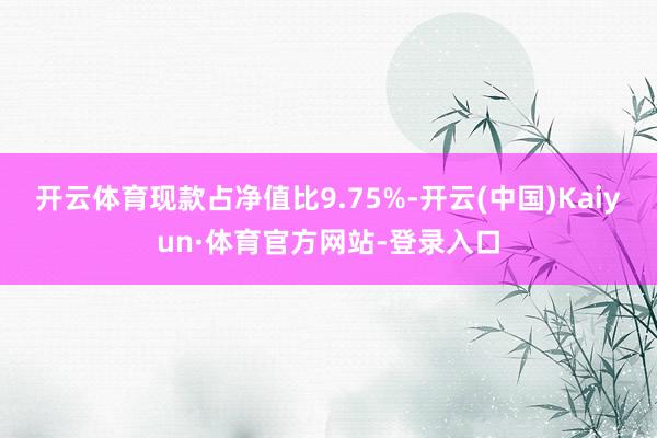 开云体育现款占净值比9.75%-开云(中国)Kaiyun·体育官方网站-登录入口