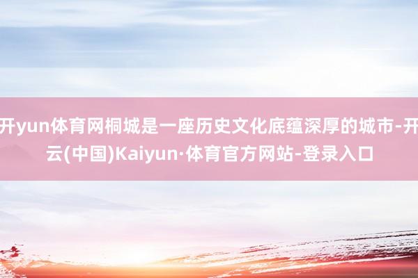 开yun体育网桐城是一座历史文化底蕴深厚的城市-开云(中国)Kaiyun·体育官方网站-登录入口