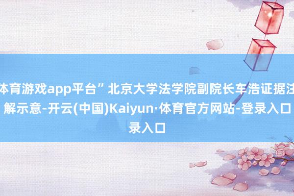 体育游戏app平台”北京大学法学院副院长车浩证据注解示意-开云(中国)Kaiyun·体育官方网站-登录入口