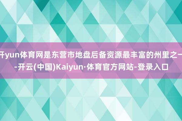开yun体育网是东营市地盘后备资源最丰富的州里之一-开云(中国)Kaiyun·体育官方网站-登录入口