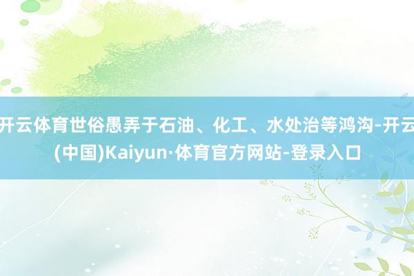 开云体育世俗愚弄于石油、化工、水处治等鸿沟-开云(中国)Kaiyun·体育官方网站-登录入口