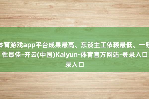 体育游戏app平台成果最高、东谈主工依赖最低、一致性最佳-开云(中国)Kaiyun·体育官方网站-登录入口