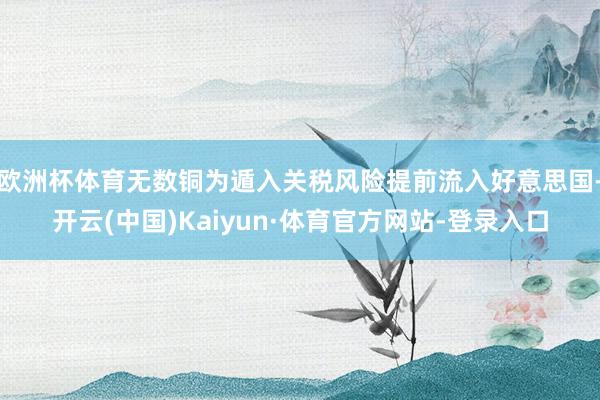 欧洲杯体育无数铜为遁入关税风险提前流入好意思国-开云(中国)Kaiyun·体育官方网站-登录入口