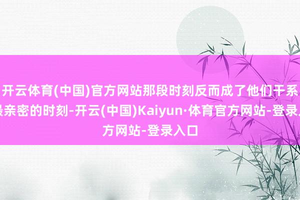 开云体育(中国)官方网站那段时刻反而成了他们干系里最亲密的时刻-开云(中国)Kaiyun·体育官方网站-登录入口